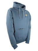 OS Man Half-Zip Hooded Sweatshirt `BRENTON` melange-blue