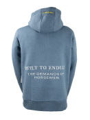 OS Man Half-Zip Hooded Sweatshirt `BRENTON` melange-blue