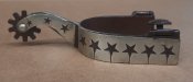 Brown steel spurs with silver stars