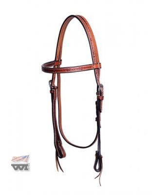 Headstall with Barbwire tooling