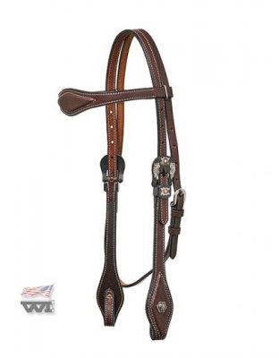 HORSEMAN´S TACK w./ FLOWER BUCKLE , DARK OILED