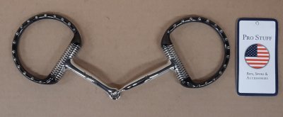 D-ring snaffle bit BLACK TITANIUM BITS