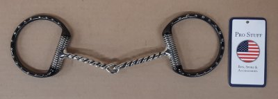 Twisted wire D-ring snaffle
