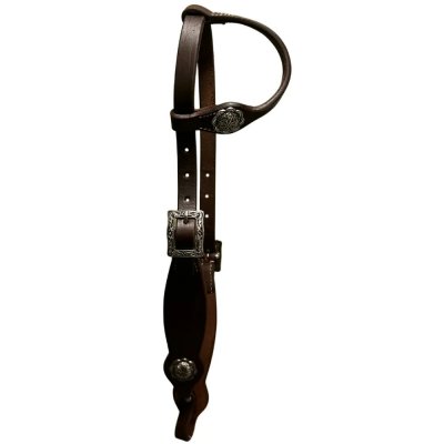 Raw Tack | Fancy Buckle With Decorative Conchos | One Ear