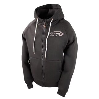 Ranch Girls Hooded Sweat Jacket ´SHINY´ chocolate brown